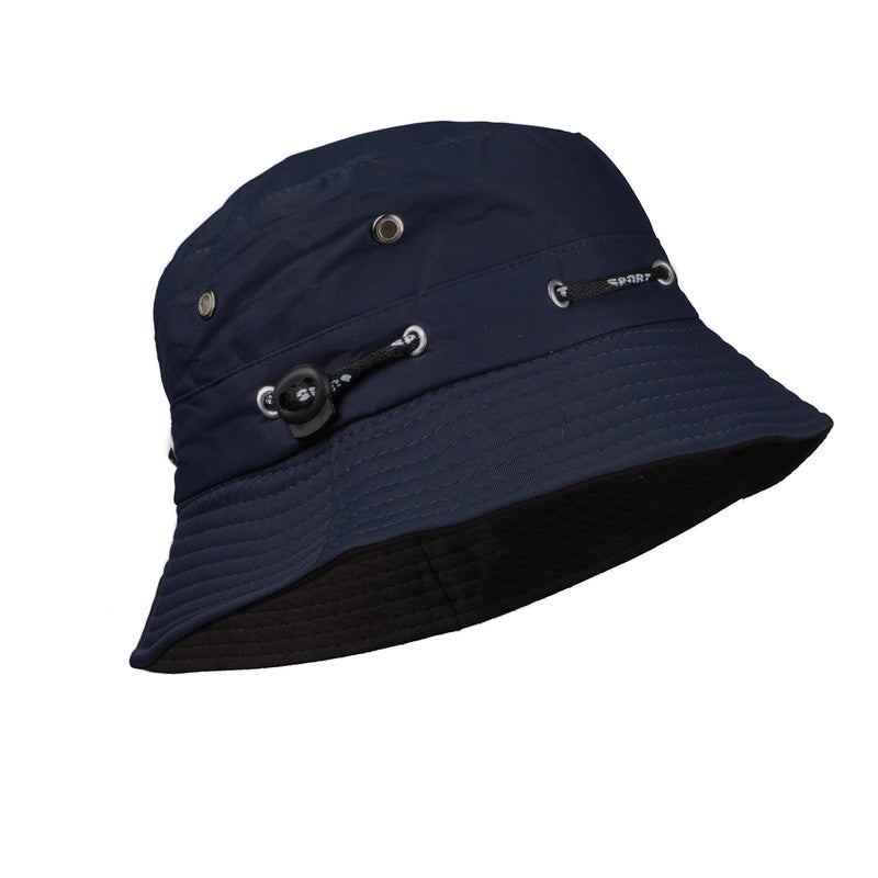 Toutacoo, Adjustable Summer Bucket Hat - Unisex Navy Blue - Image 2